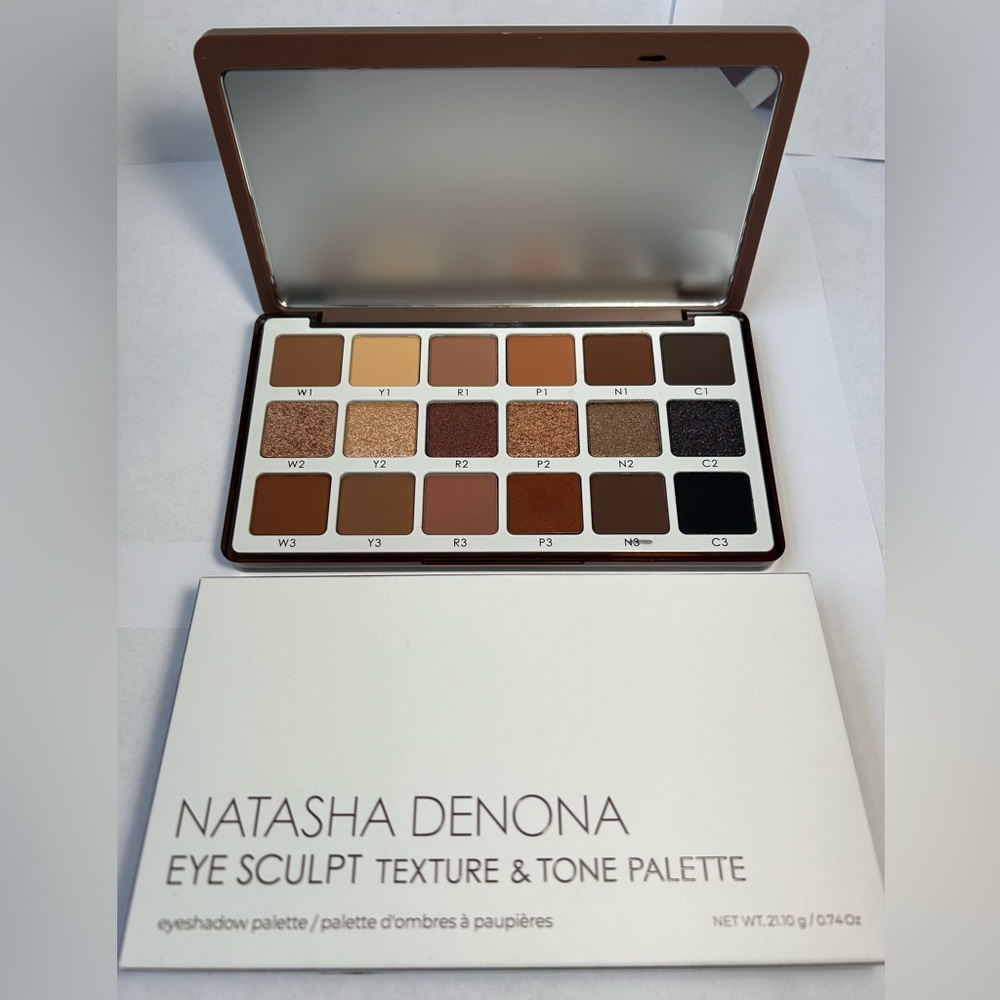 NWT🌷Natasha Denona Eye Sculpt Texture & Tone Eyeshadow Palette in “Dramatic”